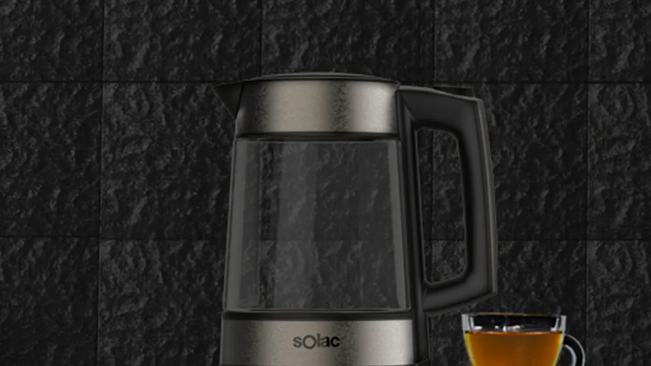 SOLAC Aroa Premium Adjustable Temperature Cordless Glass Kettle