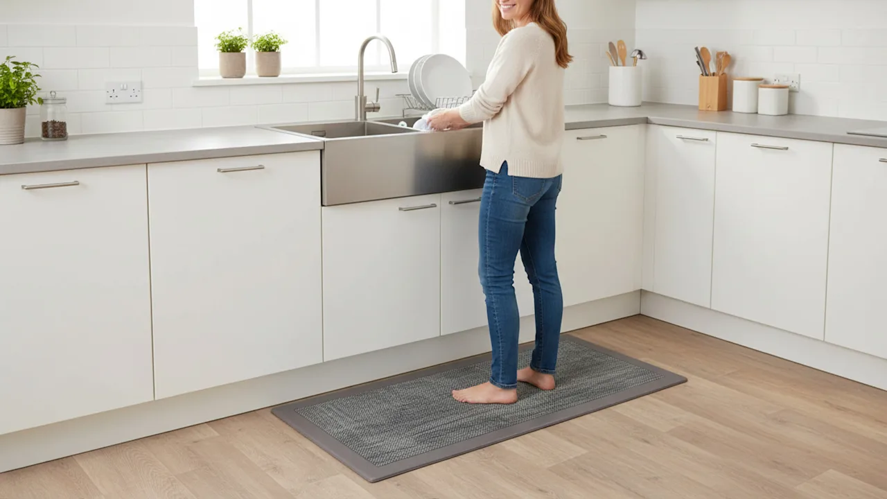 J&V Textiles Hillside Oil & Stain Resistant Anti-Fatigue Kitchen Mat