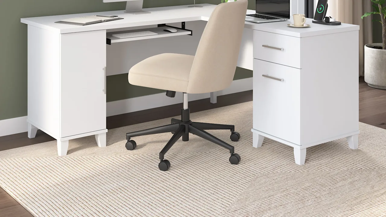 Bush Home Somerset 60W L Shaped Desk with Storage