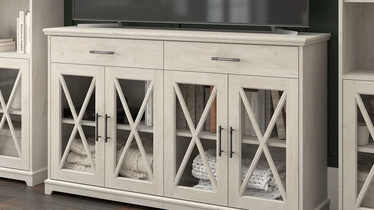 Lennox 60W Farmhouse TV Stand for 75 Inch TV