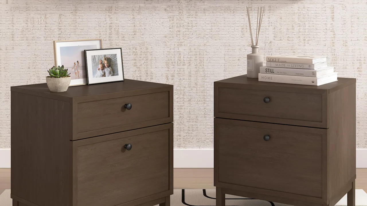2-Pack: Bush Home Avery Nightstand with Drawers