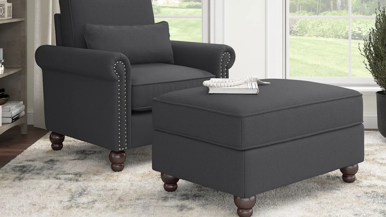 Coventry Accent Chair with Ottoman Set