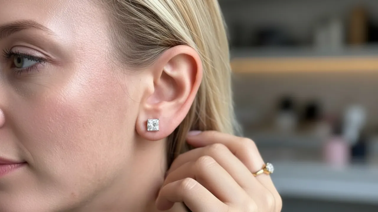 The Princess-Cut Lab-Grown Diamond Stud Earrings