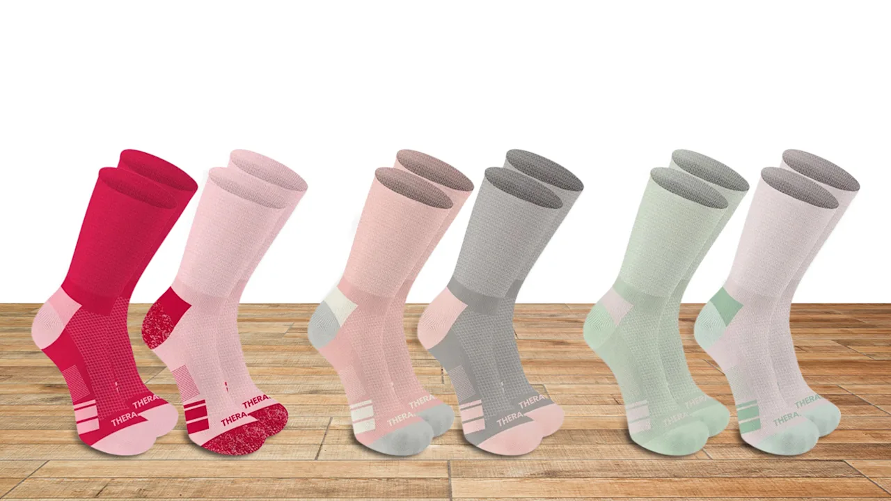 6-Pack: TheraRx Women's Non-Binding Diabetic Crew Socks