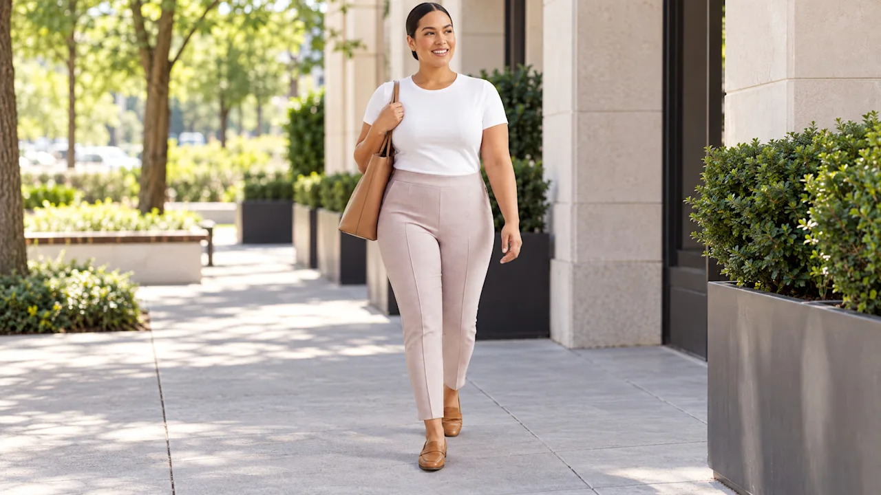 2-Pack: HUE Glen Plaid Loafer Skimmer Plus-size Pants