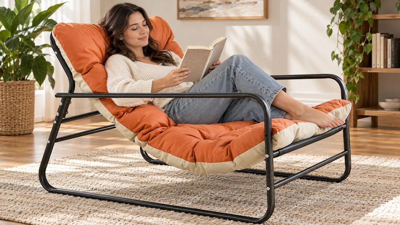 The Oversized Steel Sling Lounge Chair