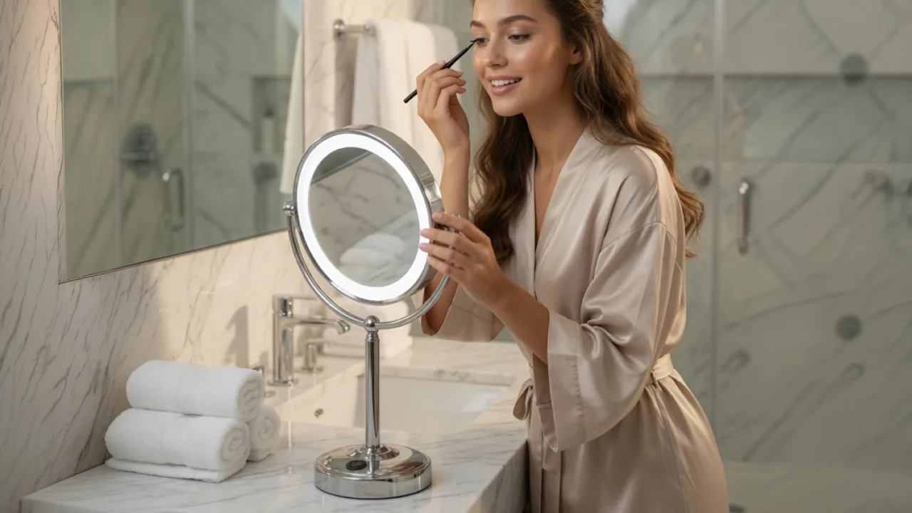 The Cordless 10X Illuminated Makeup Mirror