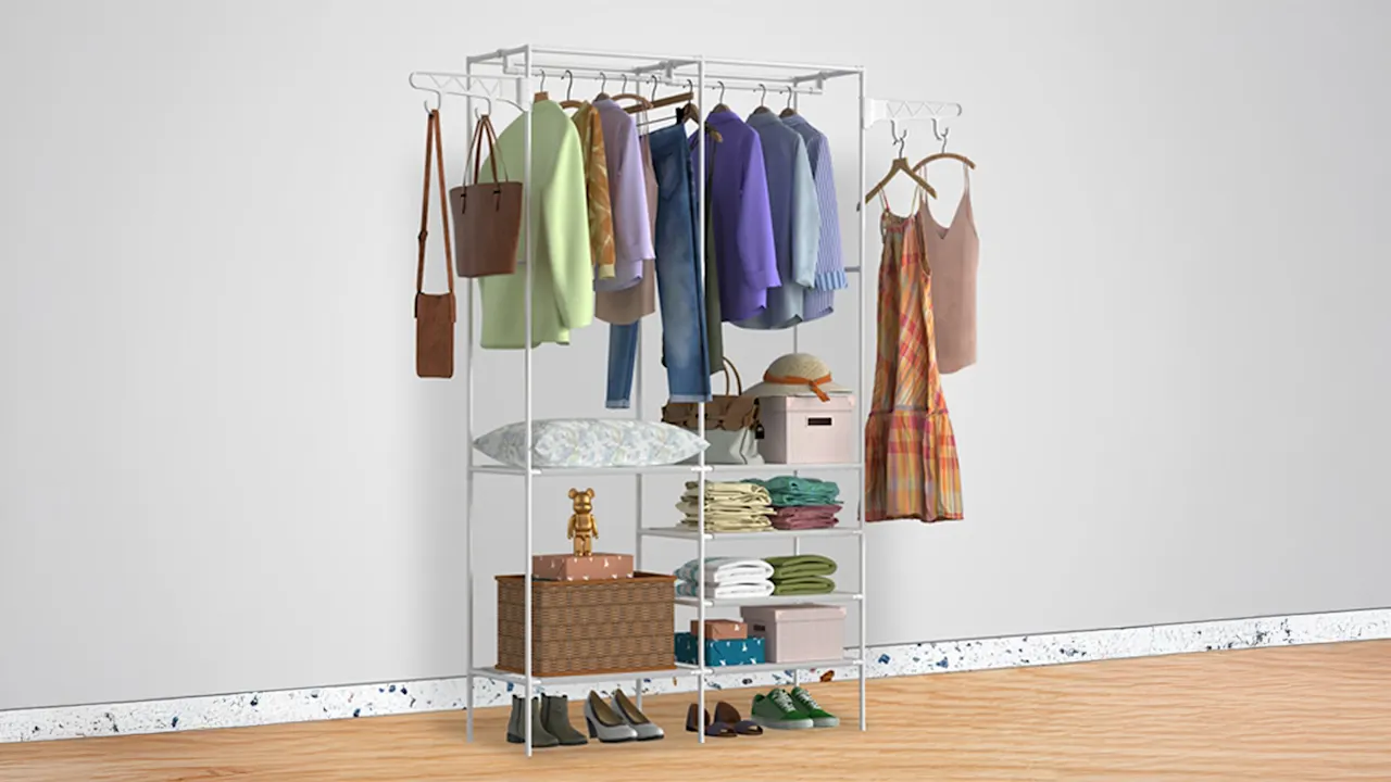 Fresh Fab Finds Metal Multifunctional Garment Rack