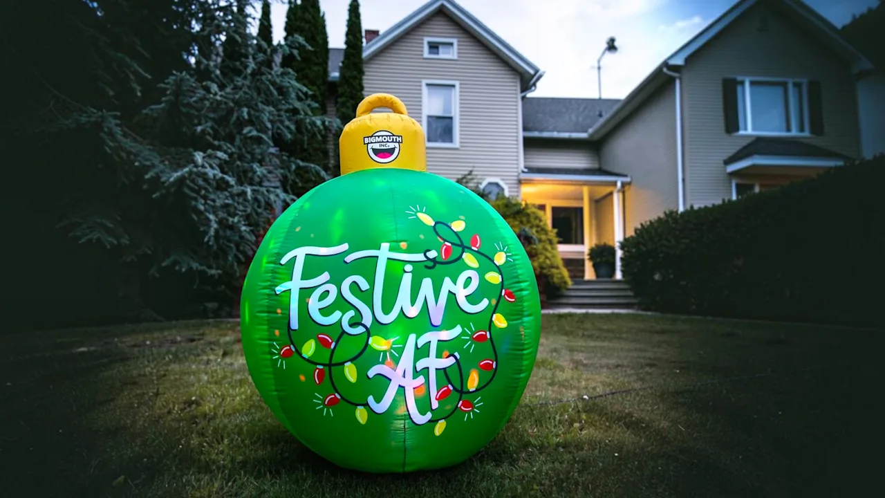 2-Pack: BigMouth Giant Ornament Inflatable LED Christmas Ball