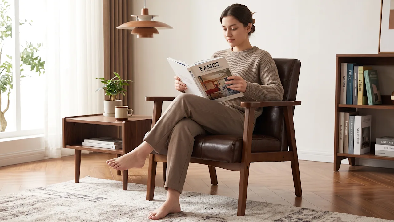The Wood-Framed Mid-Century Armchair