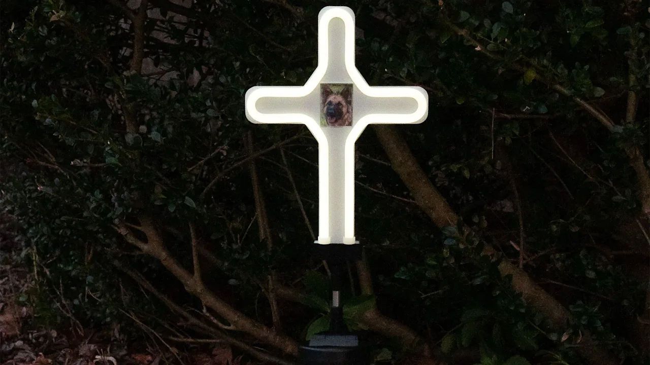2-Pack: Touch Of ECO Solar LED Decorative Neon Garden Stake Light (Cross)