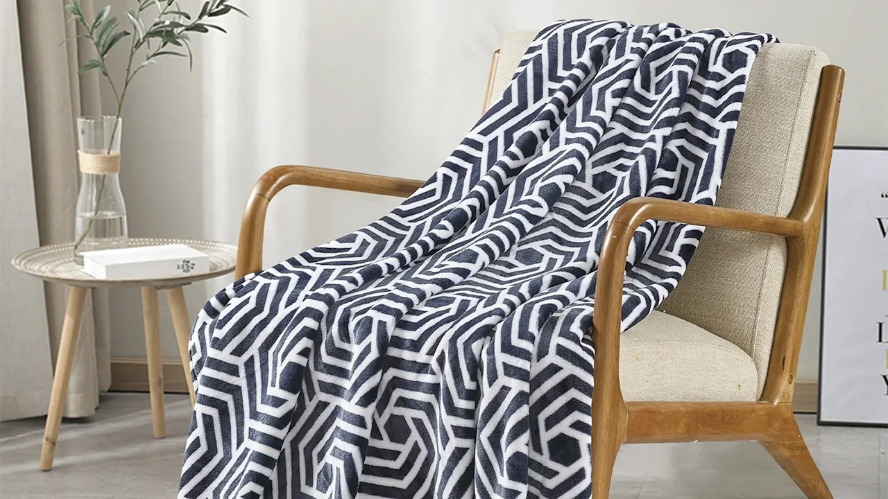 Luxury Home Lightweight 50" x 70" Micro-Plush Fleece Throw Blanket