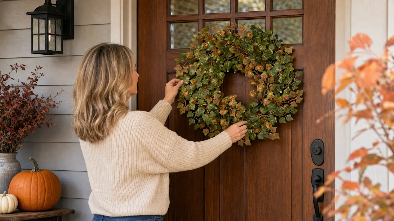 National Tree Company 24" Green Ivy Harvest Wreath