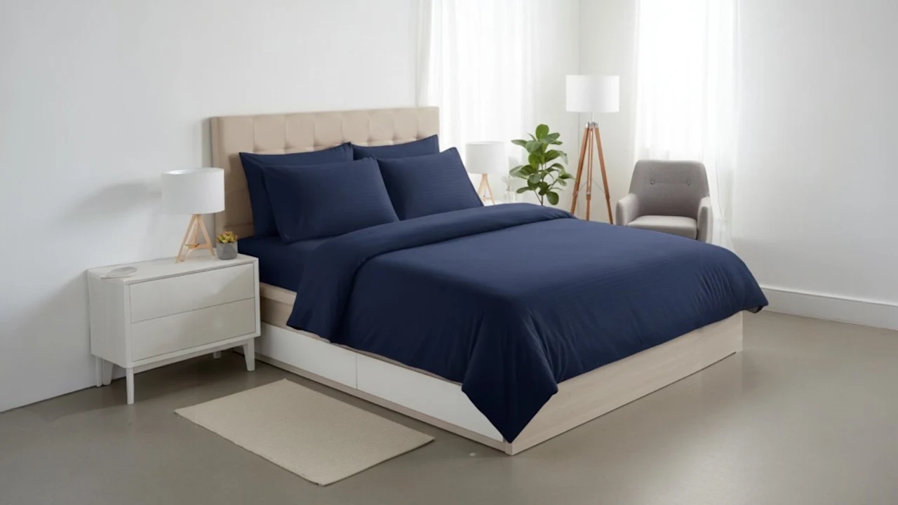 Luxury Home Dobby Stripe Bed Sheet Set