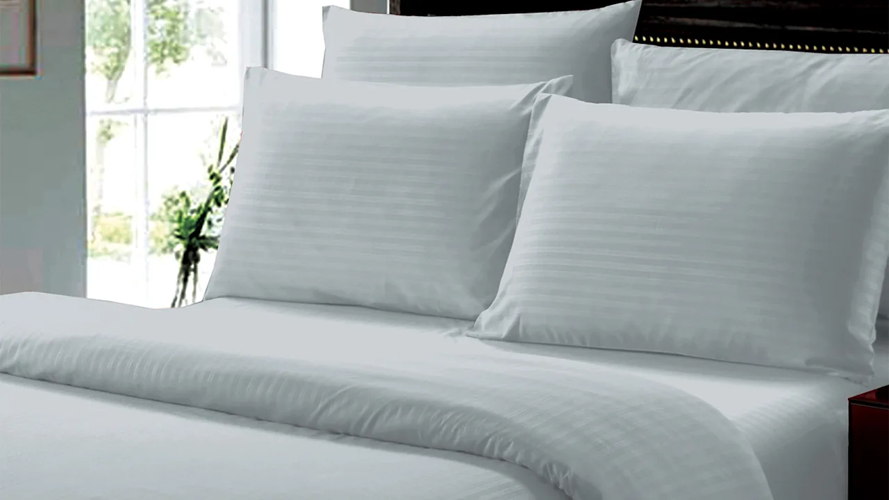 Luxury Home 6-Piece Ultra Soft Dobby Stripe Microfiber Bed Sheet Set