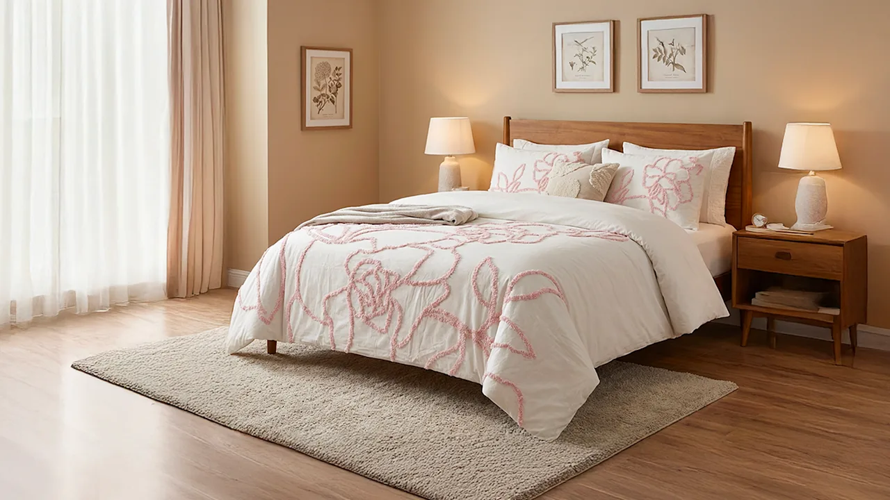 Emryn House 100% Cotton Floral Chenille Bedspread Set