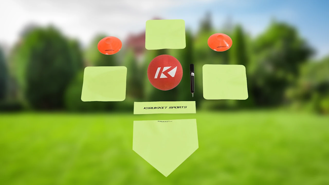 Rukket Sports Portable Backyard Kickball Set with Pump