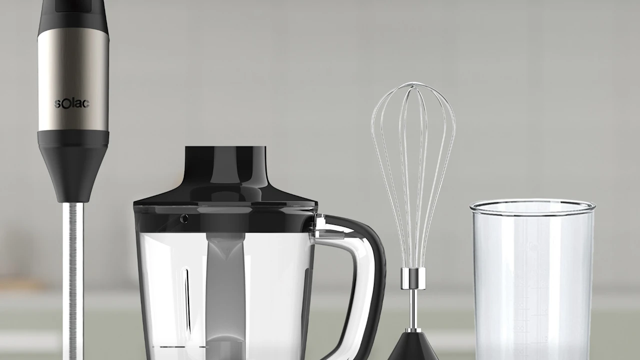 SOLAC Professional Stainless-Steel 1000W Hand Blender with Accessories Kit