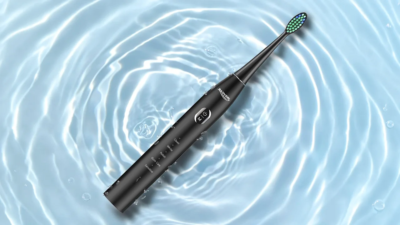 BAOVERI DY-156 Sonic Electric Toothbrush with 6 Brush Heads