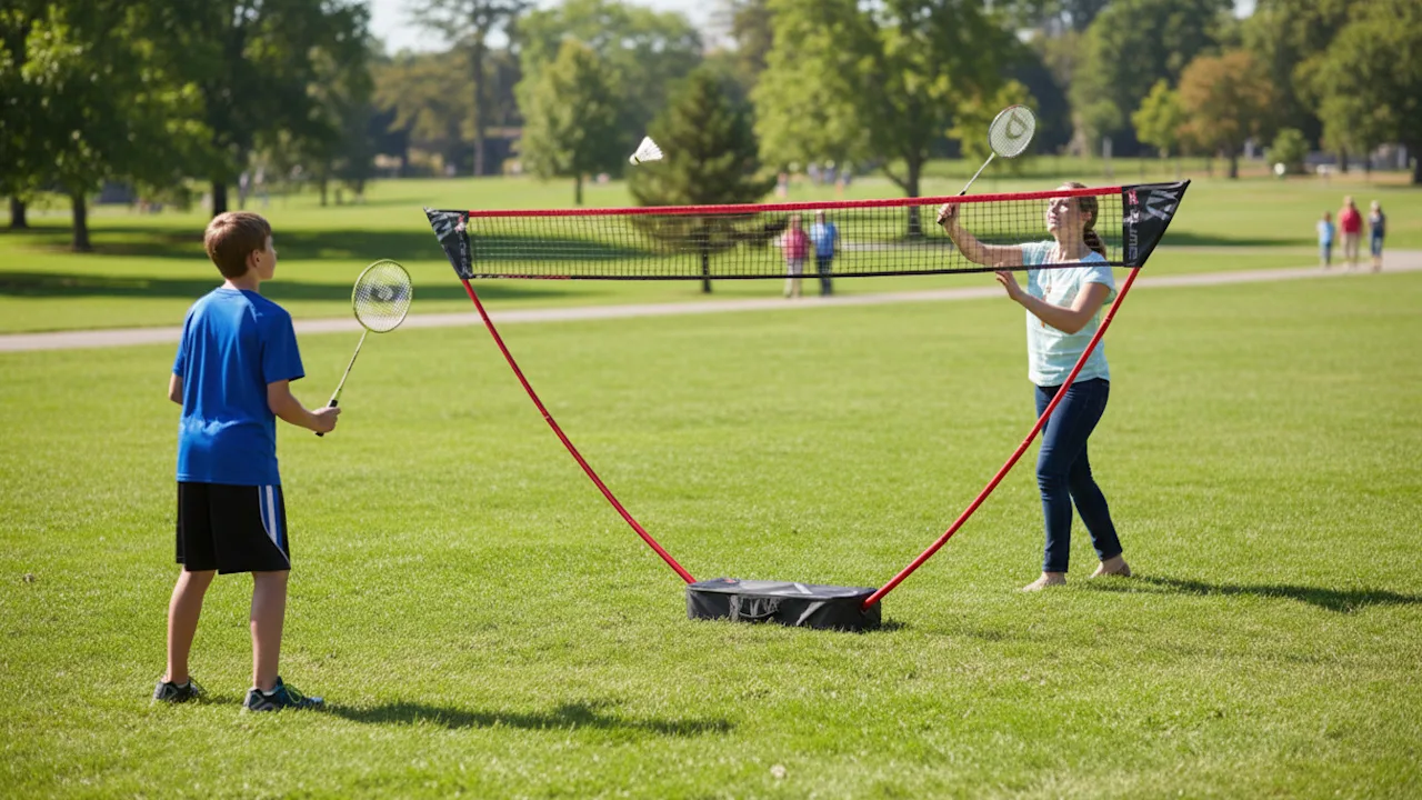 The Stake-Free Portable Badminton Set