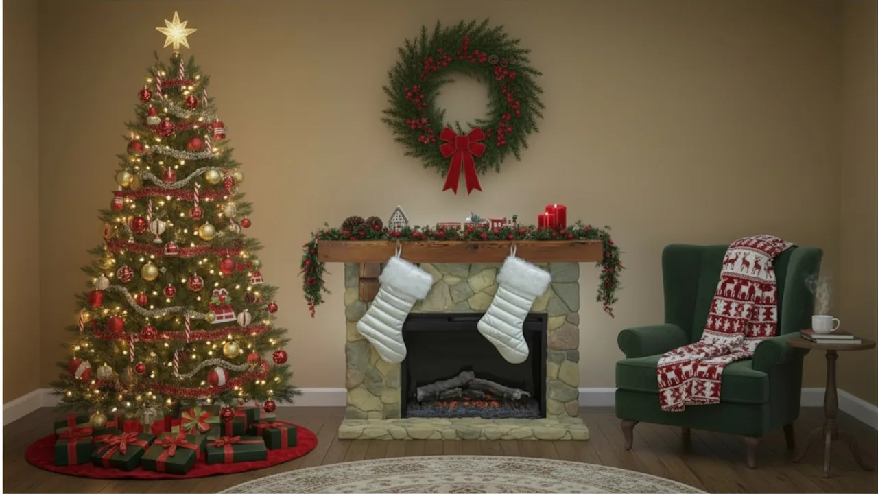 2-Pack: National Tree Company Puffy Coat Stockings