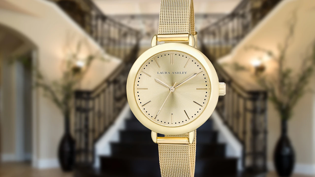 Laura Ashley Women’s Mesh Band Classic Watch