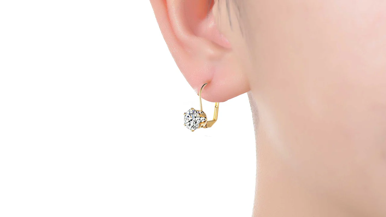 Rachel Glauber Modern Solitaire Drop Earrings