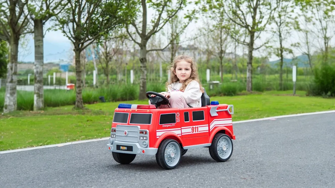 The Ride-On Fire Engine with Working Sprinkler
