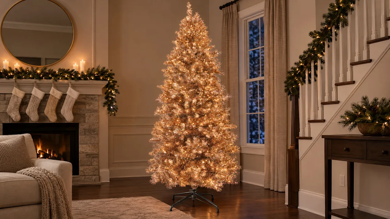 The 10-Foot Rose Gold Tree With 2,720 Built-In Lights