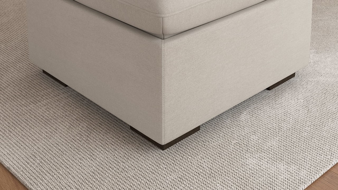 Bush Home Sienna Modular Storage Ottoman in Mist Taupe