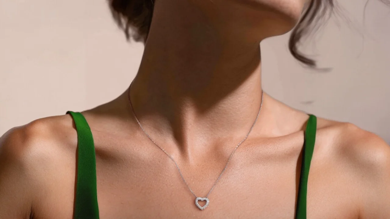 The Lab-Grown Diamond Open Heart Pendant