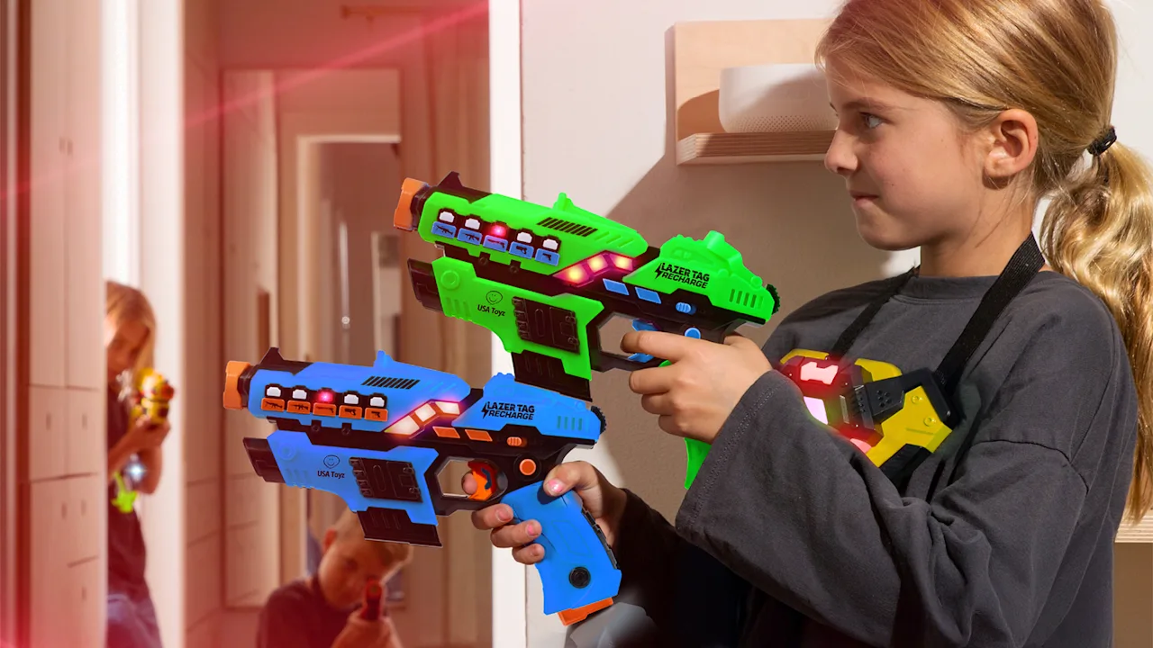 4-Pack: USA Toyz Rechargeable Laser Tag Game