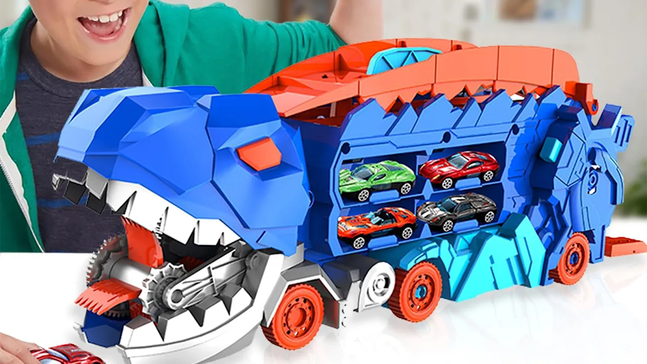 2-Pack: DuFun Kids Dinosaur Race Track Set