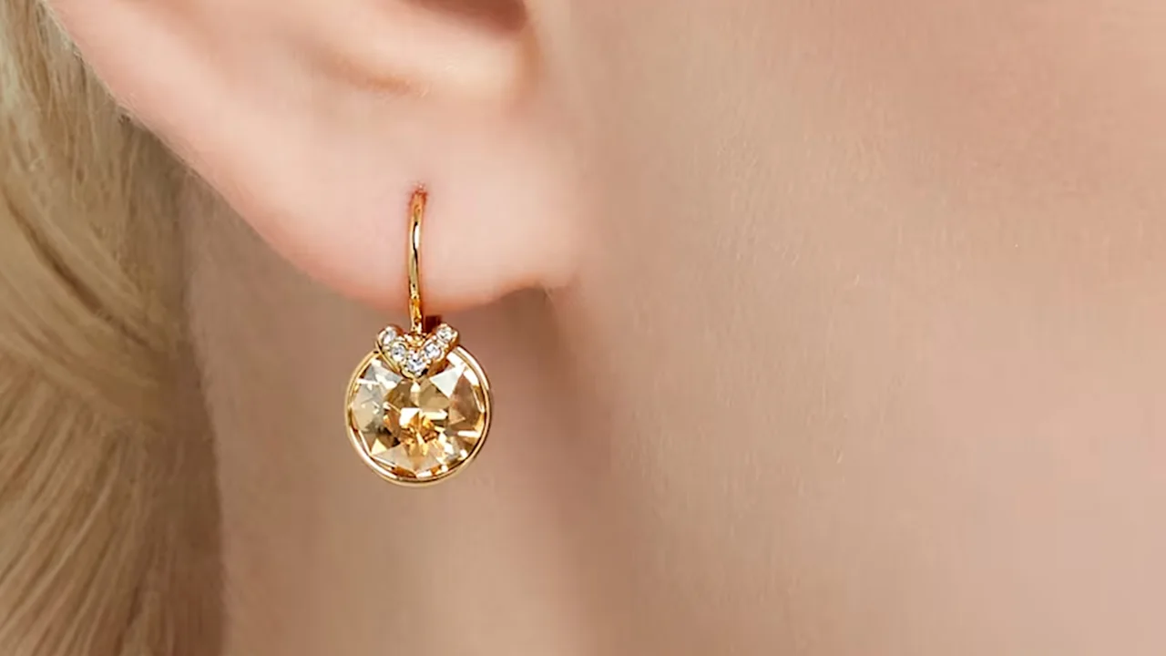 The Gold-Tone Swarovski Drop Earrings