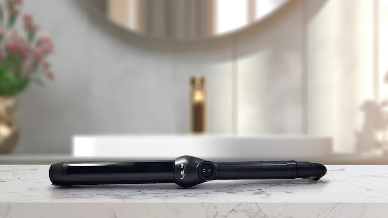 ISO Beauty The Twister Tourmaline-Infused Ceramic Cool Tip Pro Curling Wand