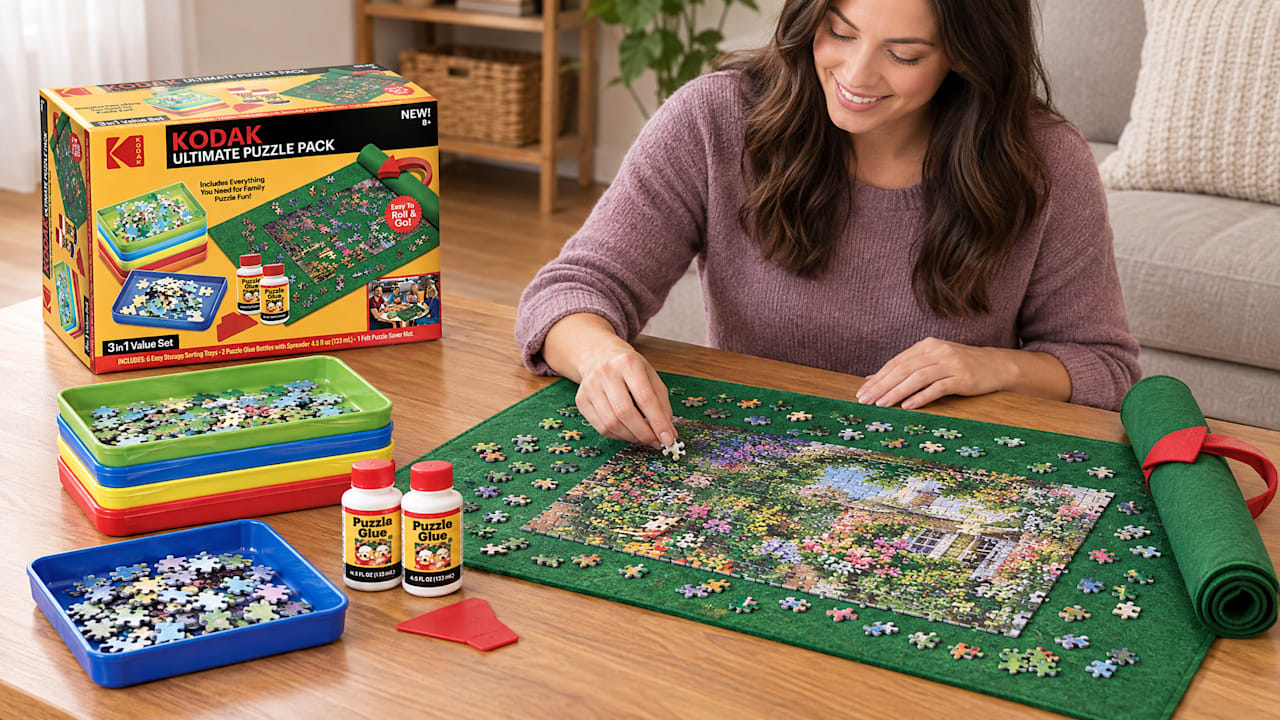 Kodak Ultimate Puzzle Pack with Puzzle Roll Mat & Puzzle Glue