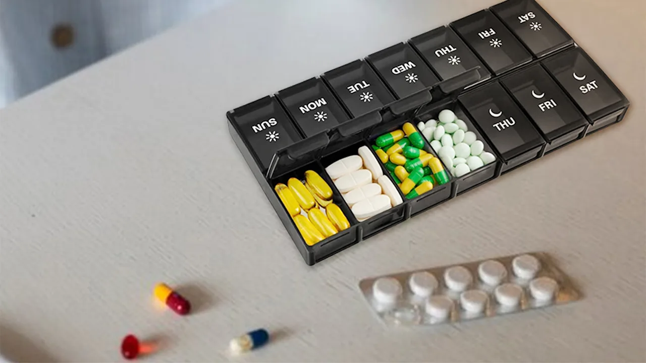 2-Pack: TheraRx 7-Day Compartment Pill Organizer