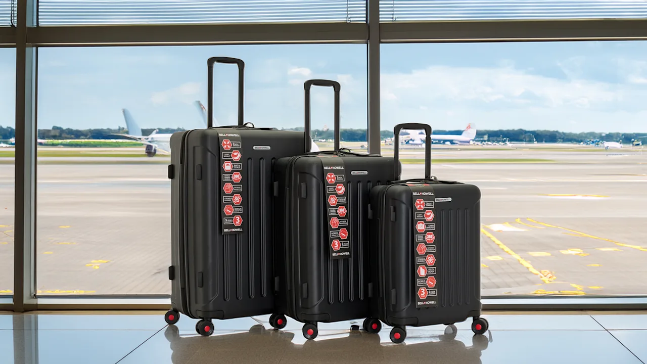 Bell + Howell 3-Piece Luggage Set with Built in Luggage Scale