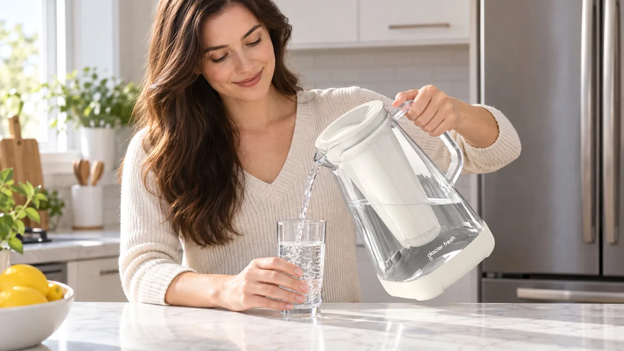 The Glass Filtered Water Pitcher (10-Cup)