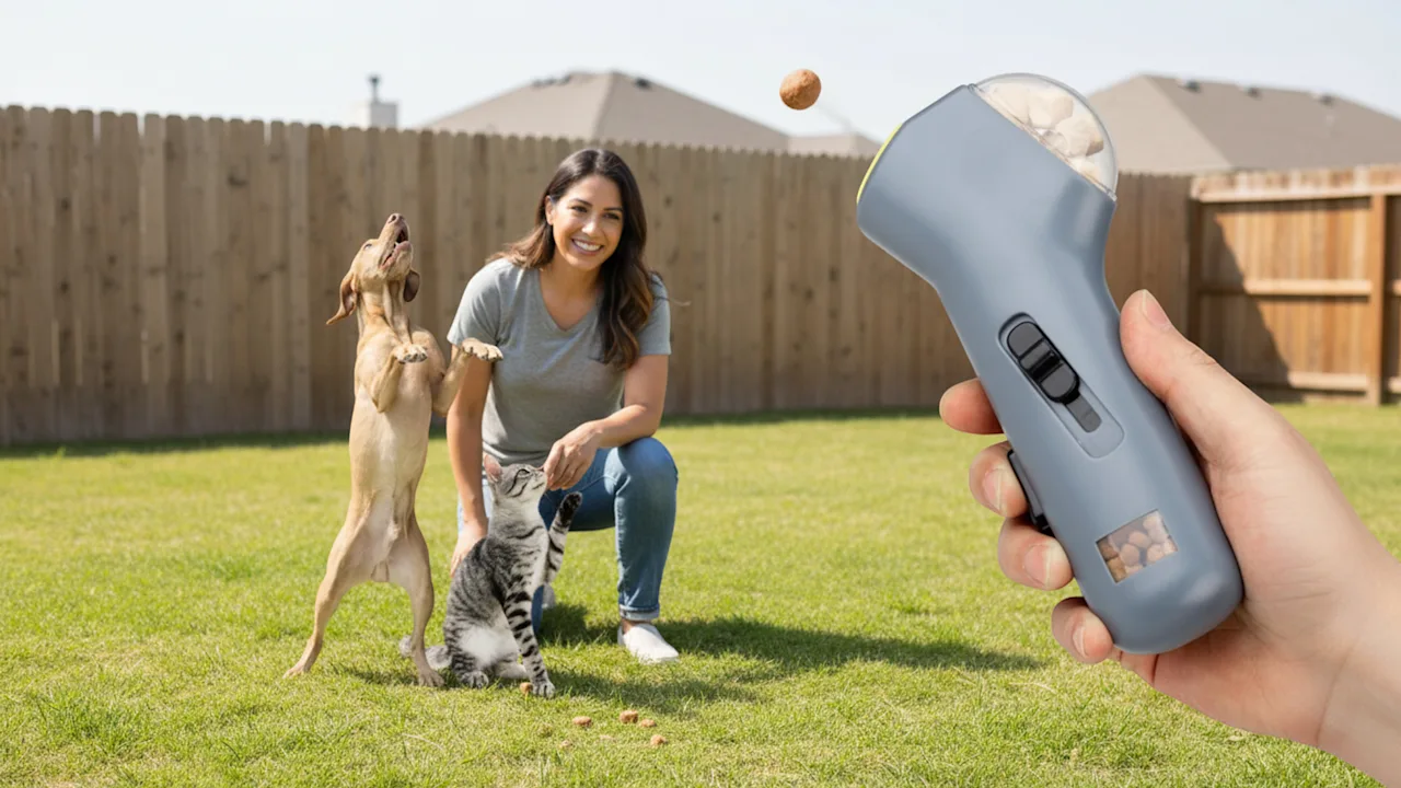 The Automatic Pet Treat Launcher