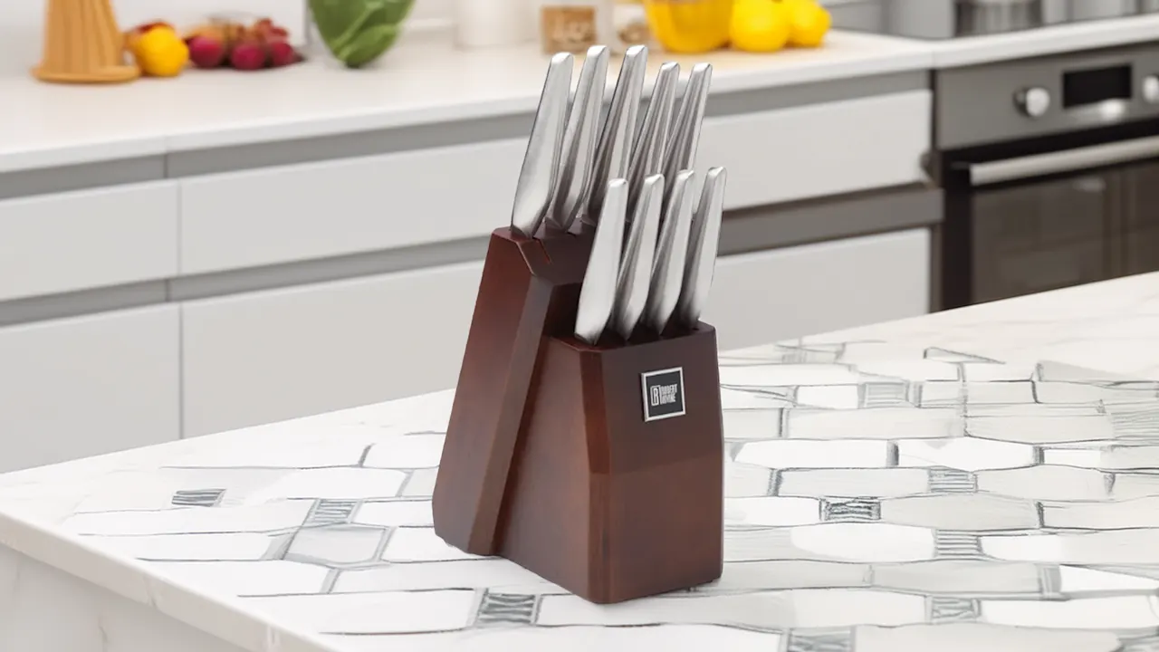 Robert Irvine 10-Piece Stainless Steel Knife Block Set
