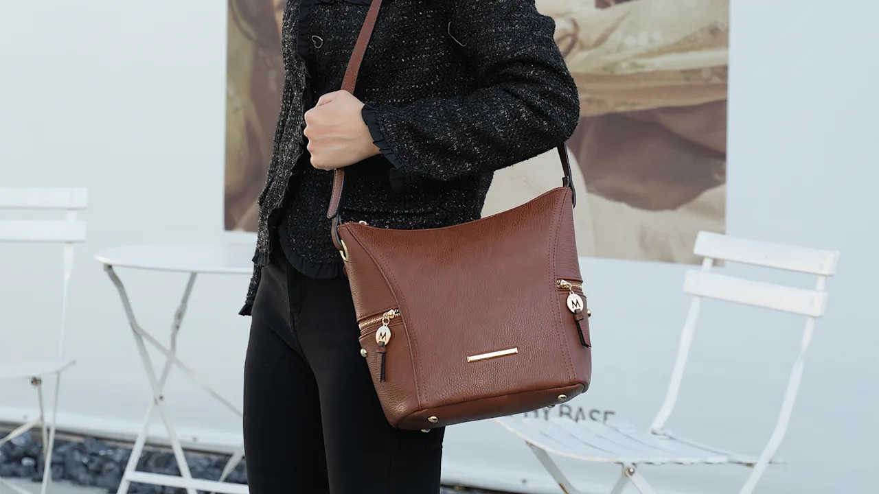 MKF Collection Lux Vegan Leather Hobo Bag & Wallet Set by Mia K