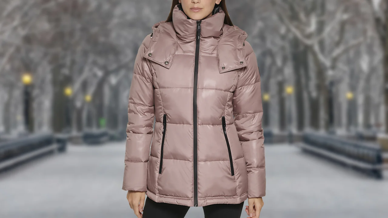 Kenneth Cole New York Women's Hooded Puffer Jacket