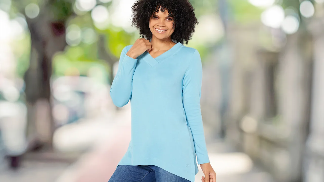2-Pack: Isaac Mizrahi Live! Essentials Trapeze Hem V-Neck Tunic