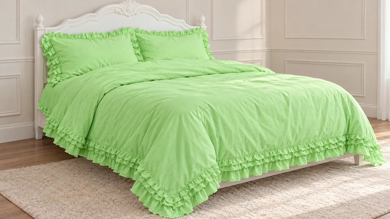 Emryn House Stonewash Ruffle Duvet Cover Set