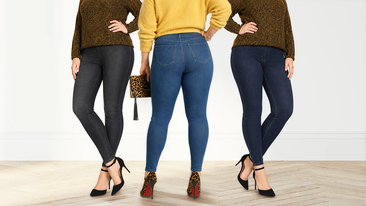3-pack: HUE Curvy Denim Leggings - Plus Size