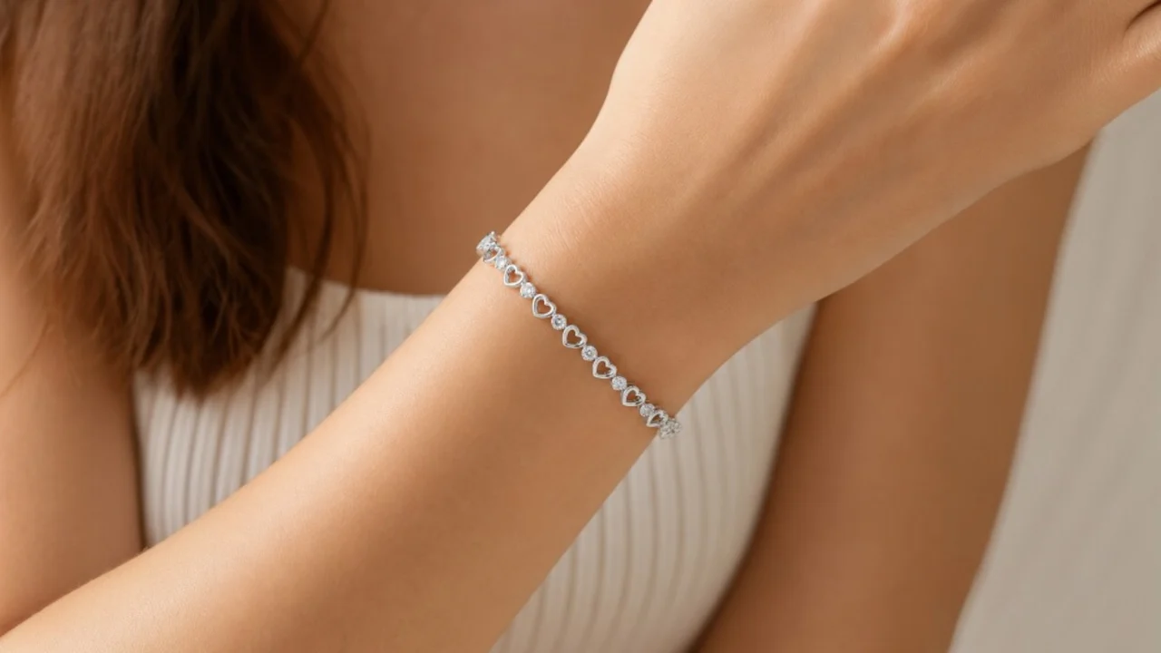 Donatello Gian Diamond Cut & Hearts Bracelet