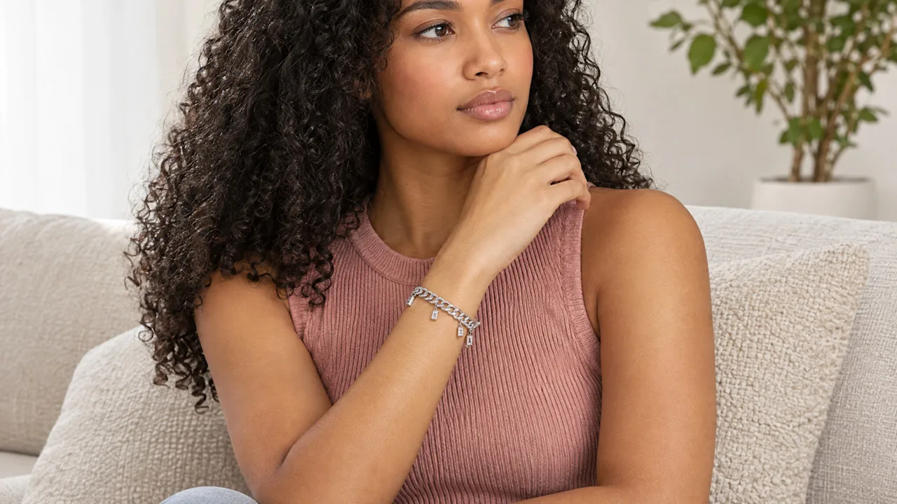 Savvy Cie Curb Chain Fringe Necklace or Bracelet