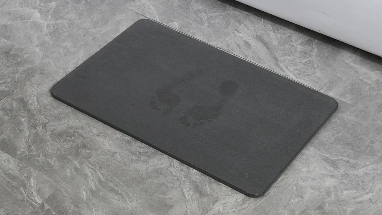 J&V Textiles Diatomaceous Stone Quick-Drying Bath Mat