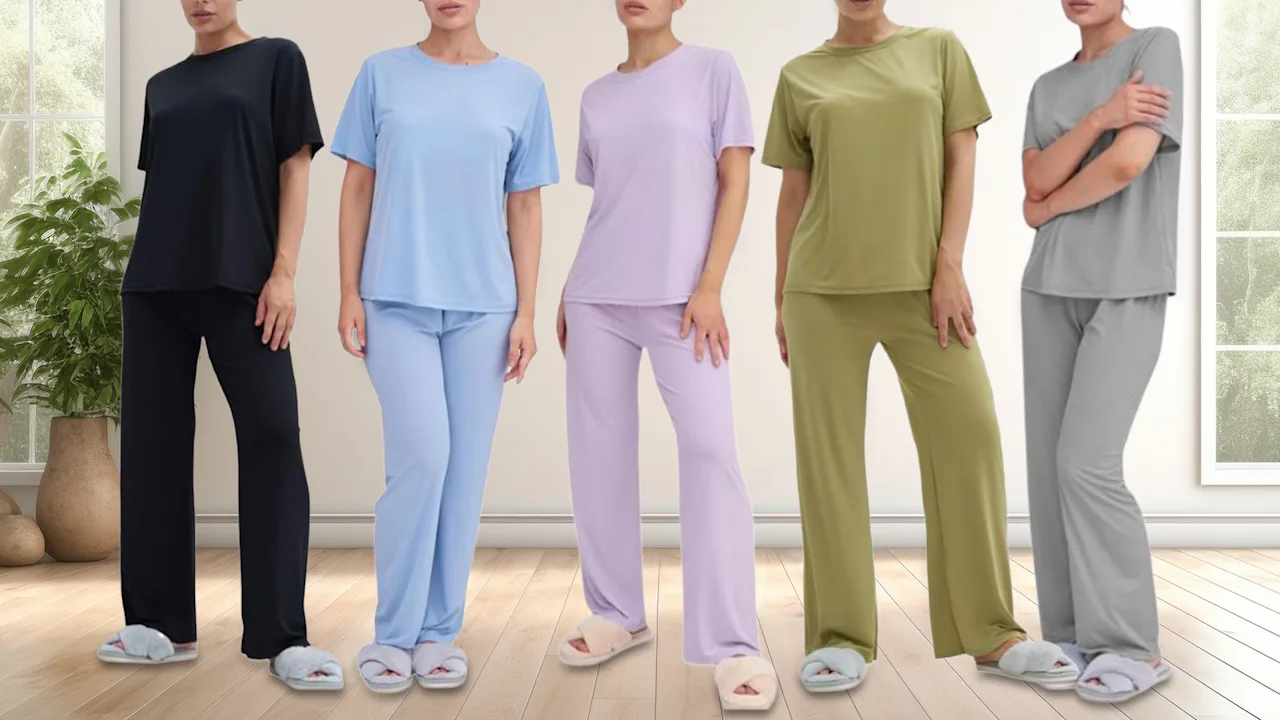 3-Pack: Talmont Women's Silky Short Sleeve Pajama Sets